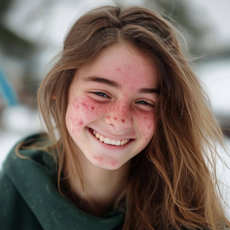 happy teenager without acne